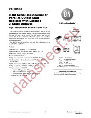 74HC595DR2G datasheet  